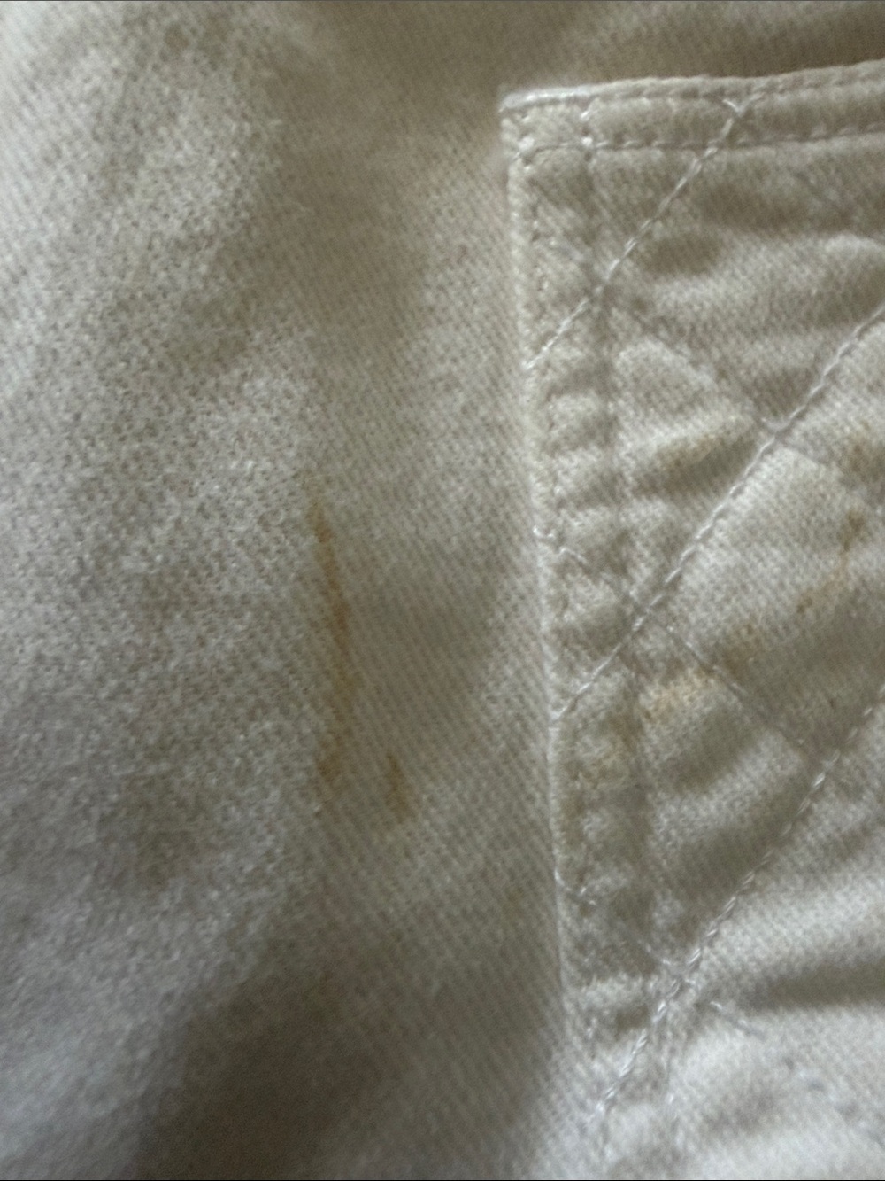 CHANEL Wide Leg Cream Denim with Front Patch Pockets - Picture 8 of 8